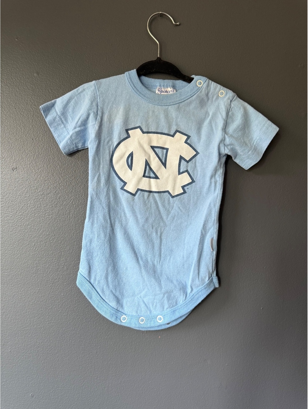Spencer's Baby Blue UNC Onesie Bodysuit 6 Months